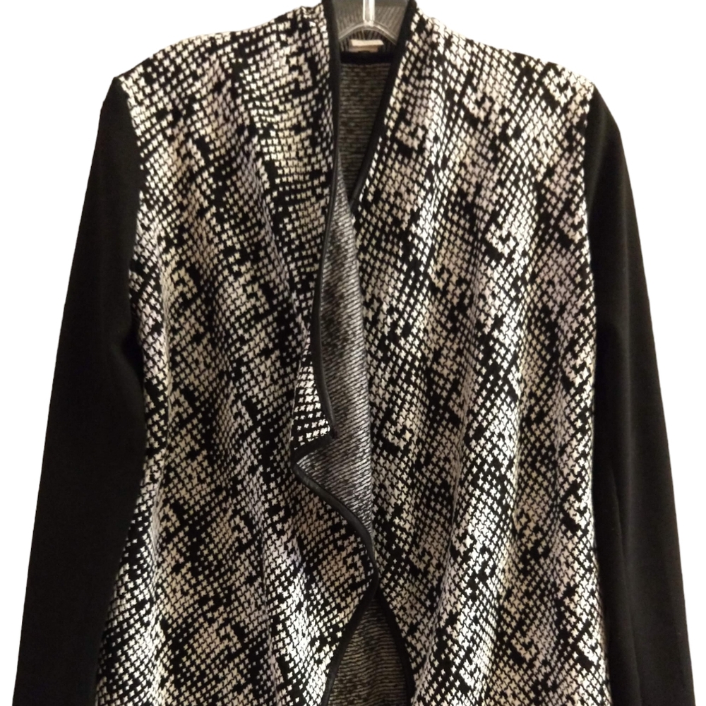 S-Twelve Black/White Cardigan Size Small